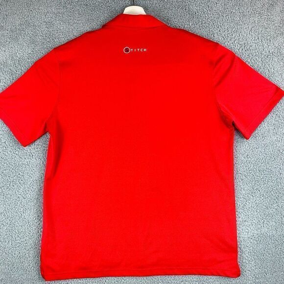 Stitch Golf Polo Shirt Mens Large Red Golfer 2018 US Mid Amateur Golfer Casual - Picture 7 of 13